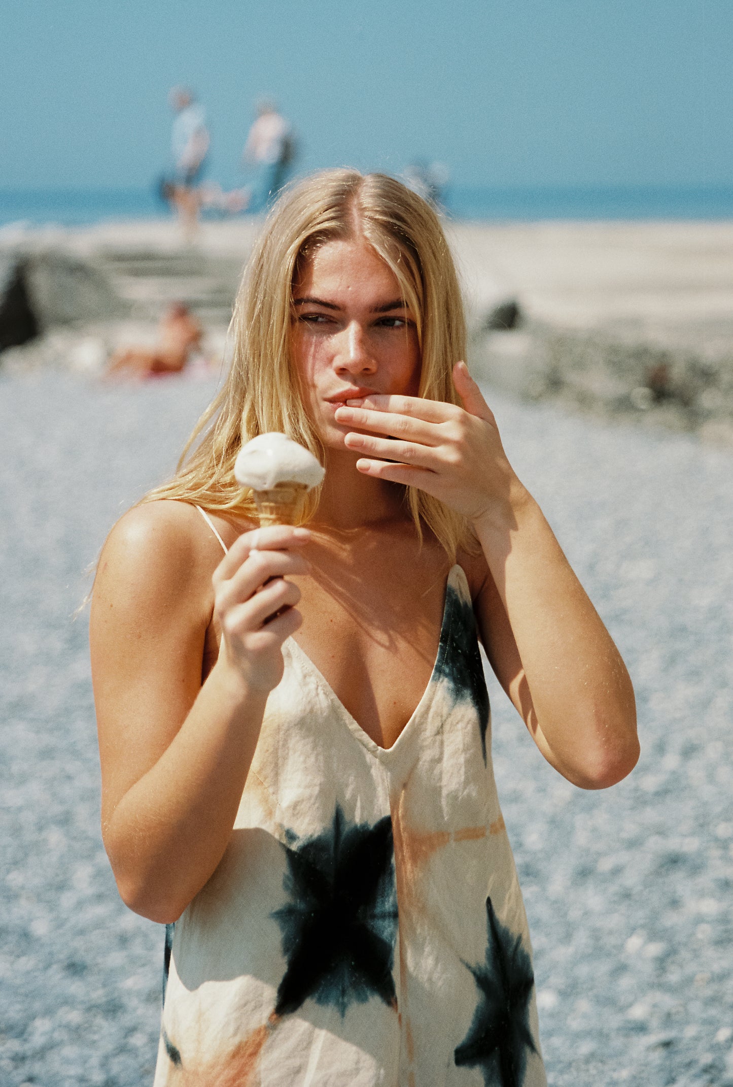 DAJE SHIBORI SLIP DRESS