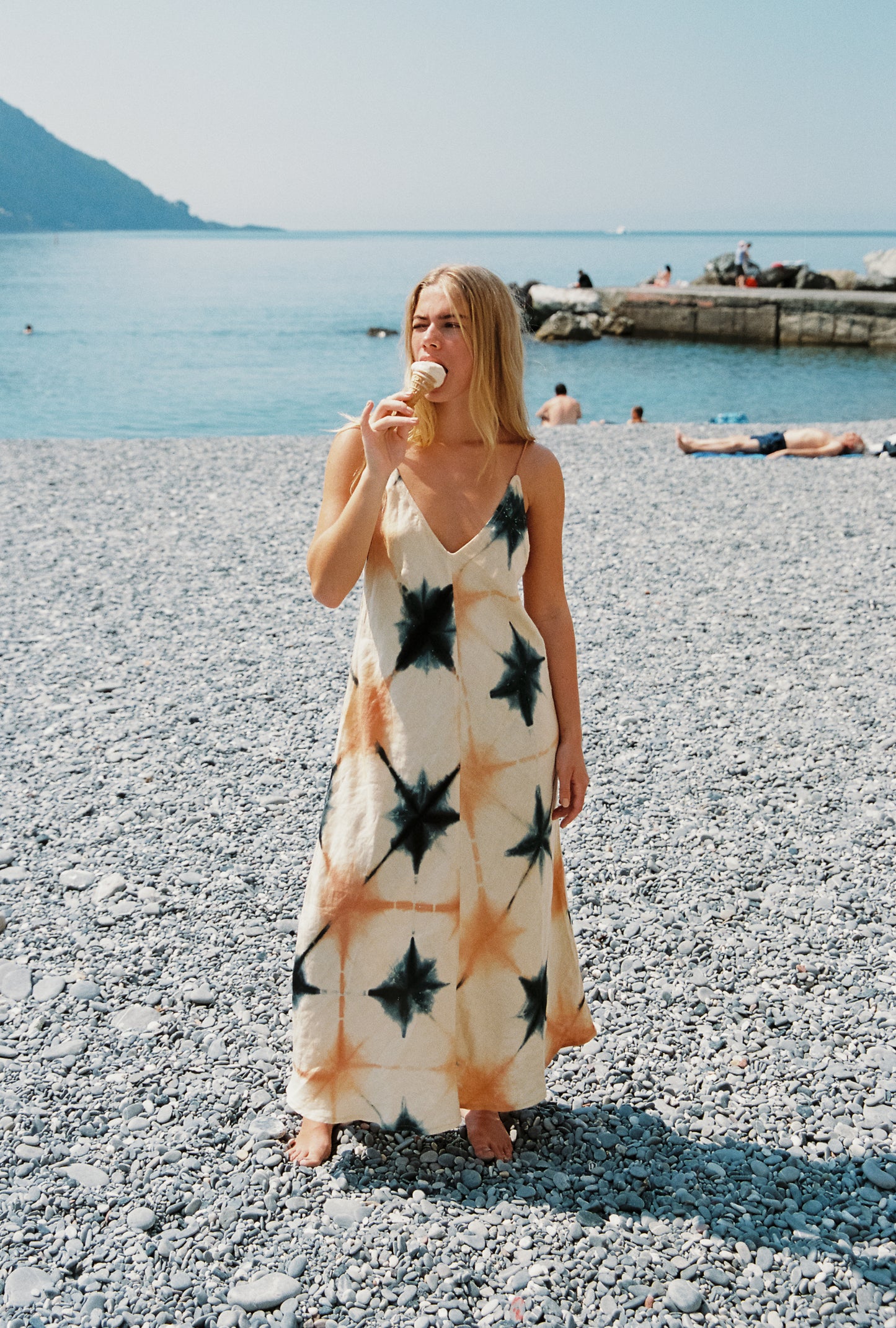 DAJE SHIBORI SLIP DRESS
