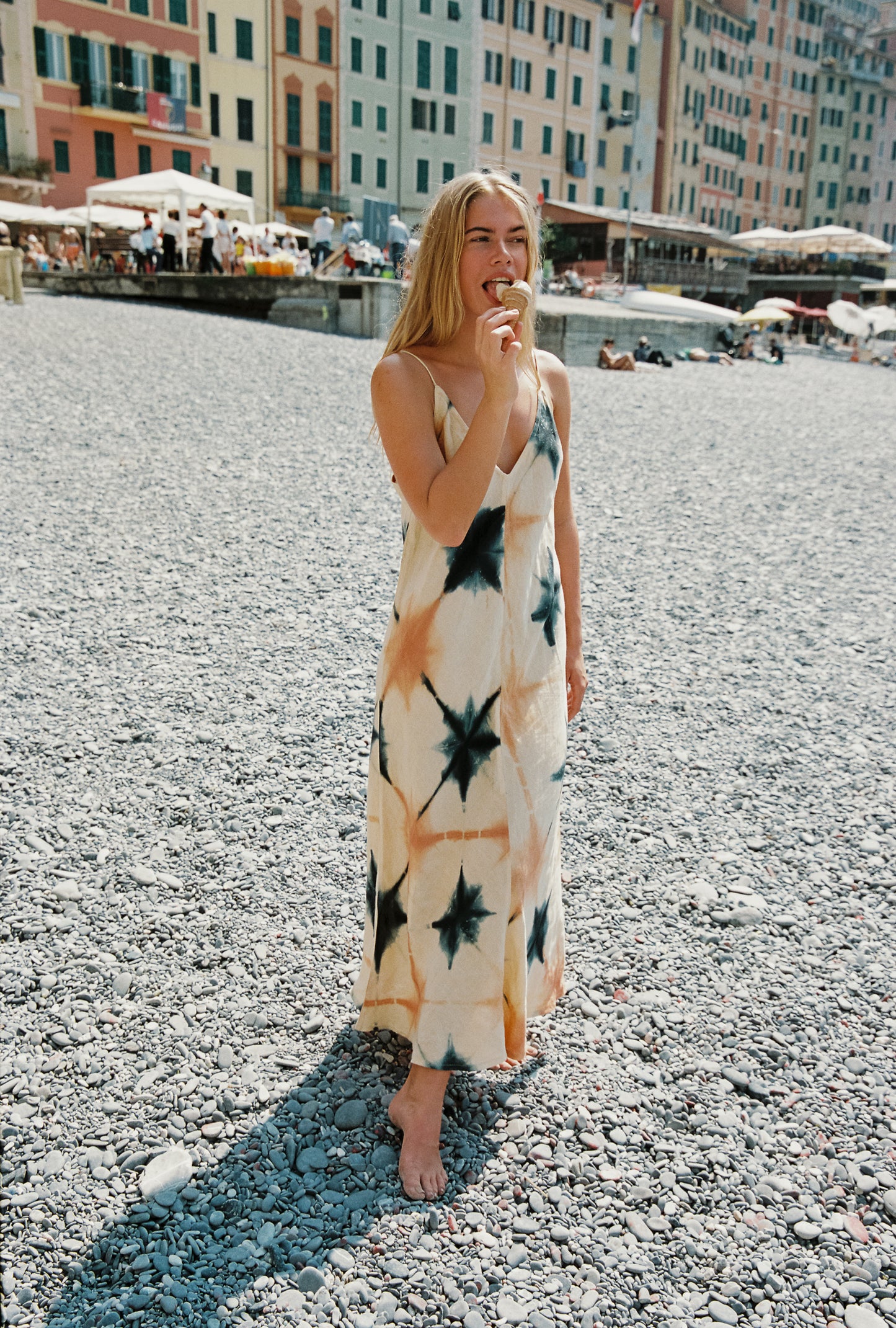 DAJE SHIBORI SLIP DRESS