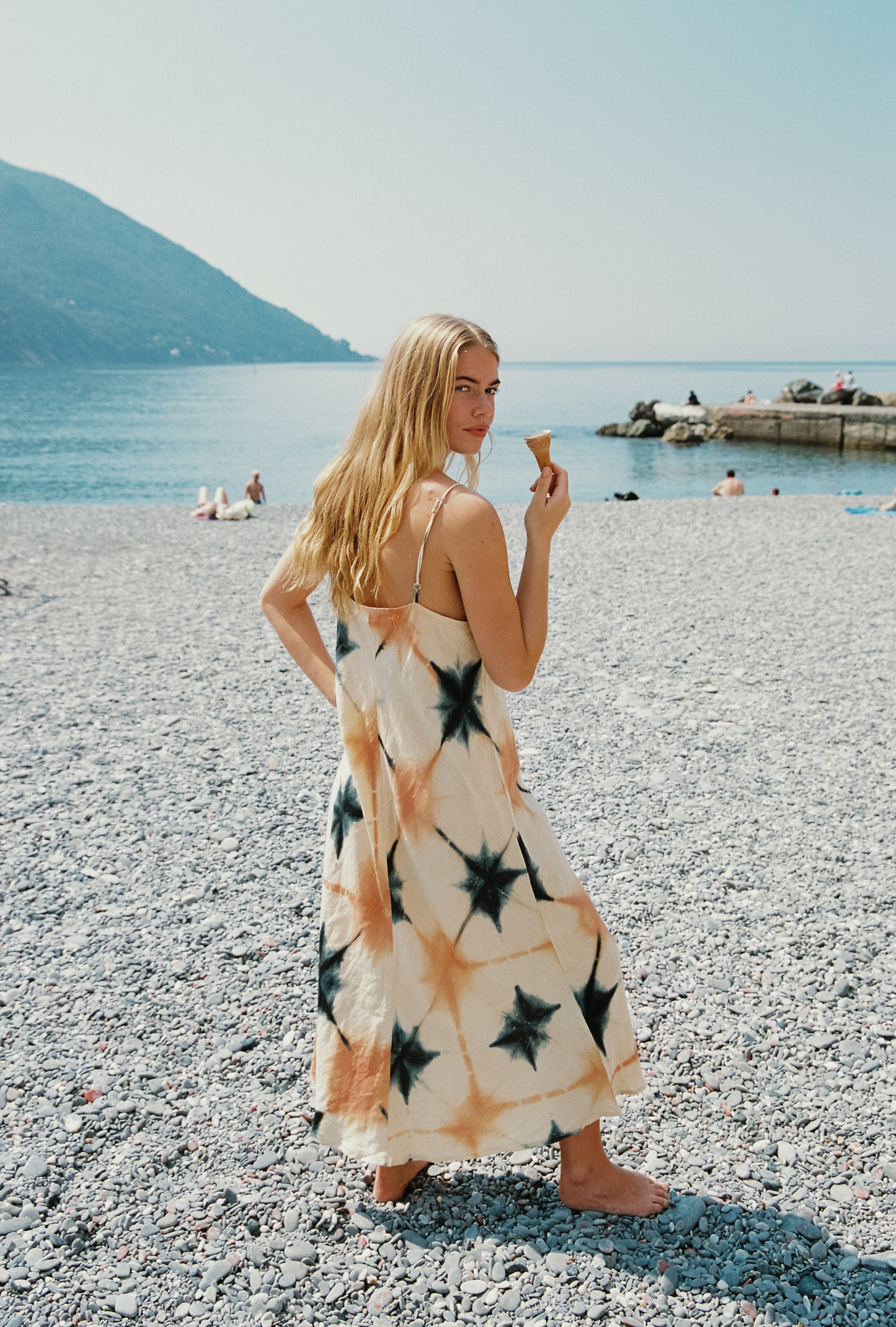 DAJE SHIBORI SLIP DRESS
