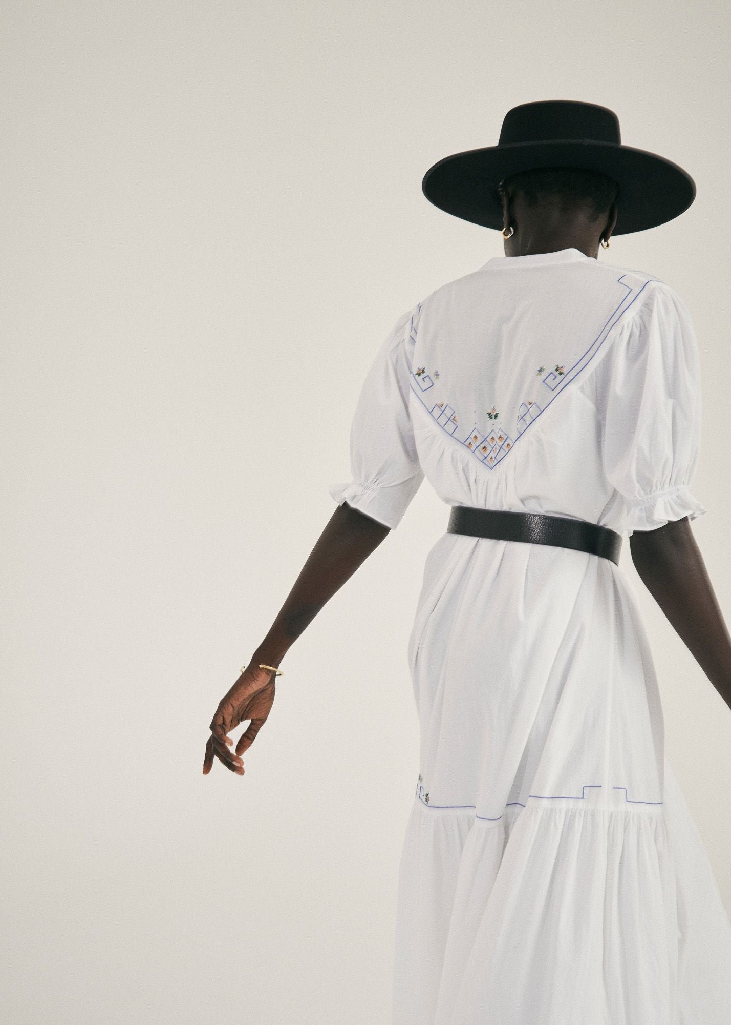BOWIE EMBROIDERED MAXI DRESS