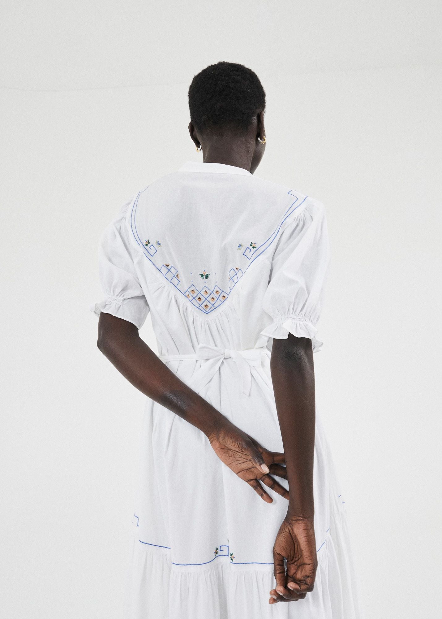 BOWIE EMBROIDERED MAXI DRESS