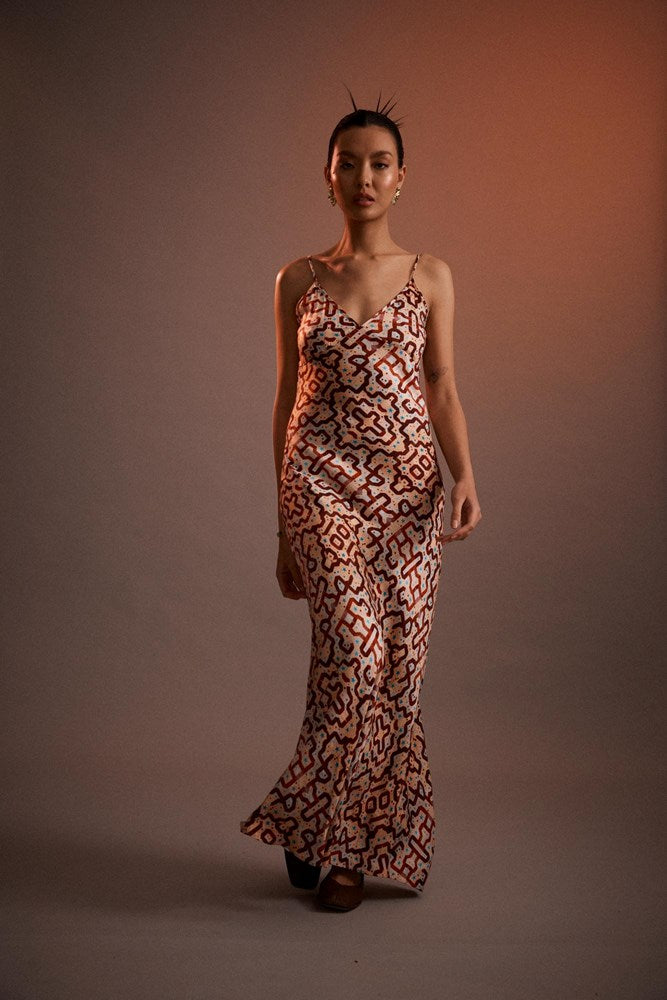 CALLIOPE TRIANGLE SLIP DRESS