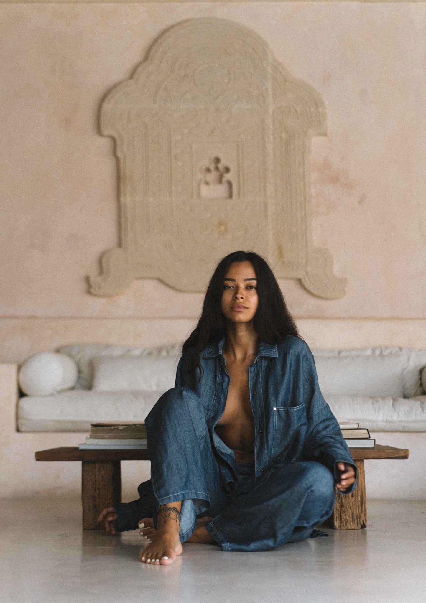 GOZZO OVERSIZED DENIM SHIRT