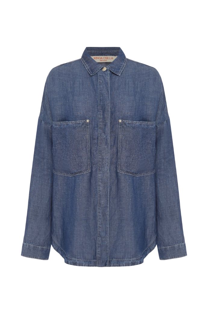 GOZZO OVERSIZED DENIM SHIRT