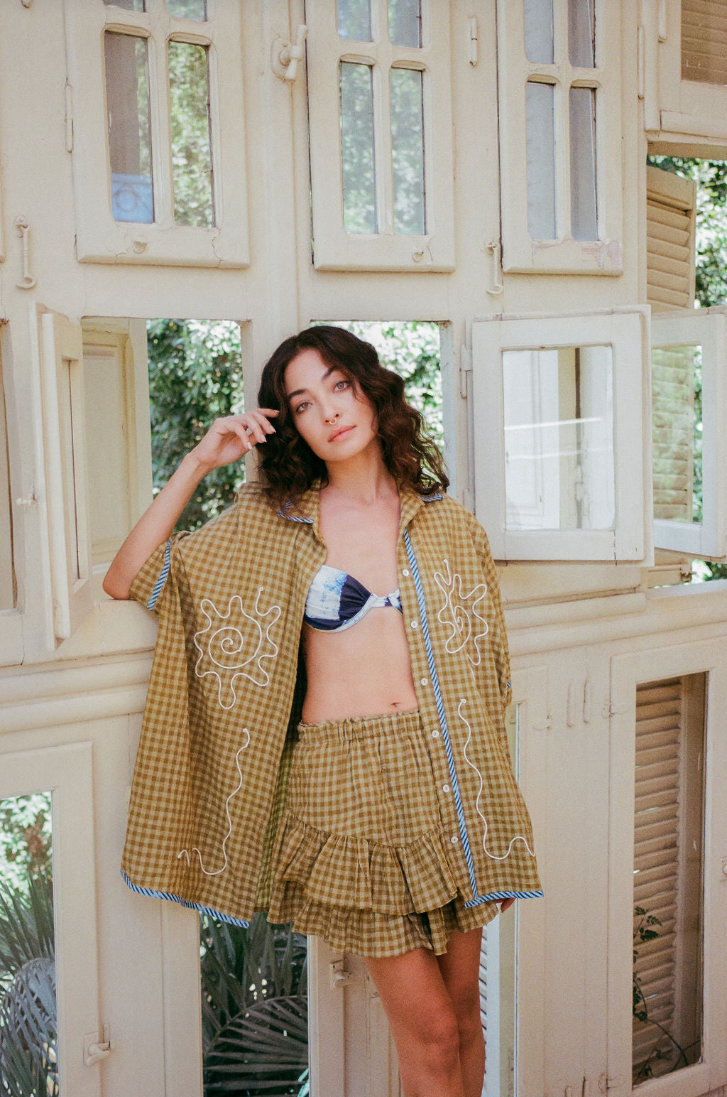 HULIA CHECK FAE FRILL SKORT