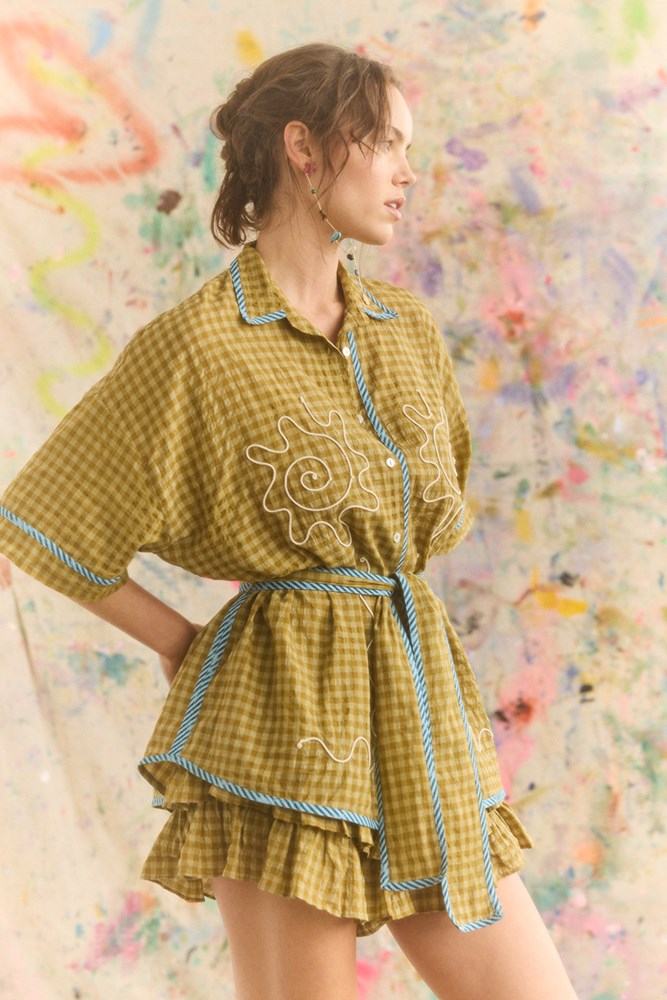 HULIA CHECK TOKEN SHIRT