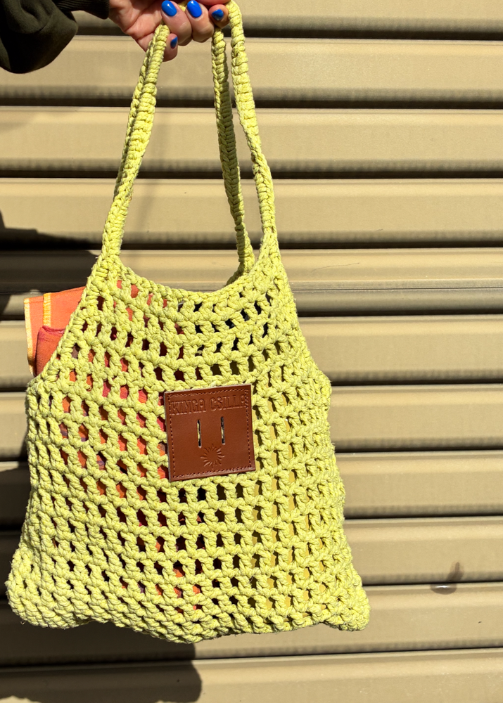 SUNBURST CROCHET TOTE