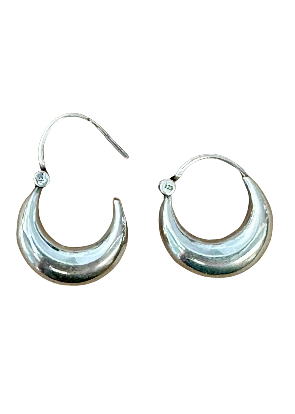 Mini Chunky Silver Hoops