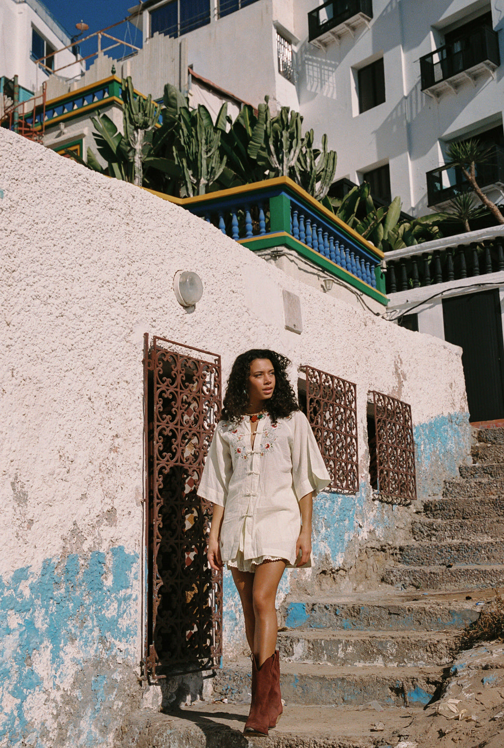 REKA EMBROIDERED BERRY SHIRT & FRILL SKORT