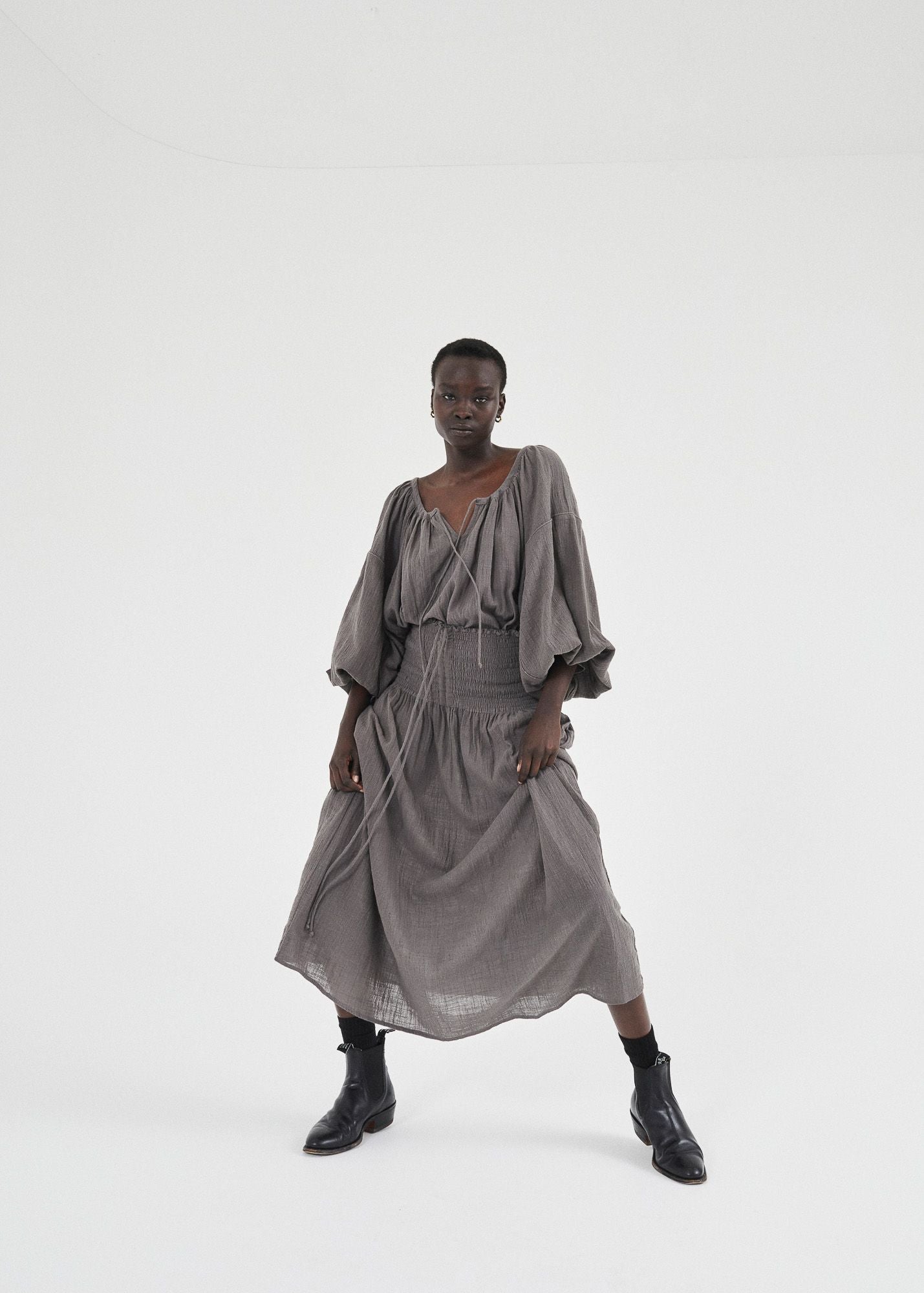 ODE SHIRRED SKIRT