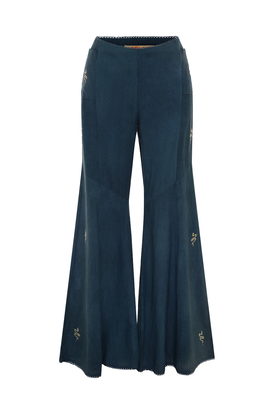 SERPENTINE EMBROIDERED FLARE