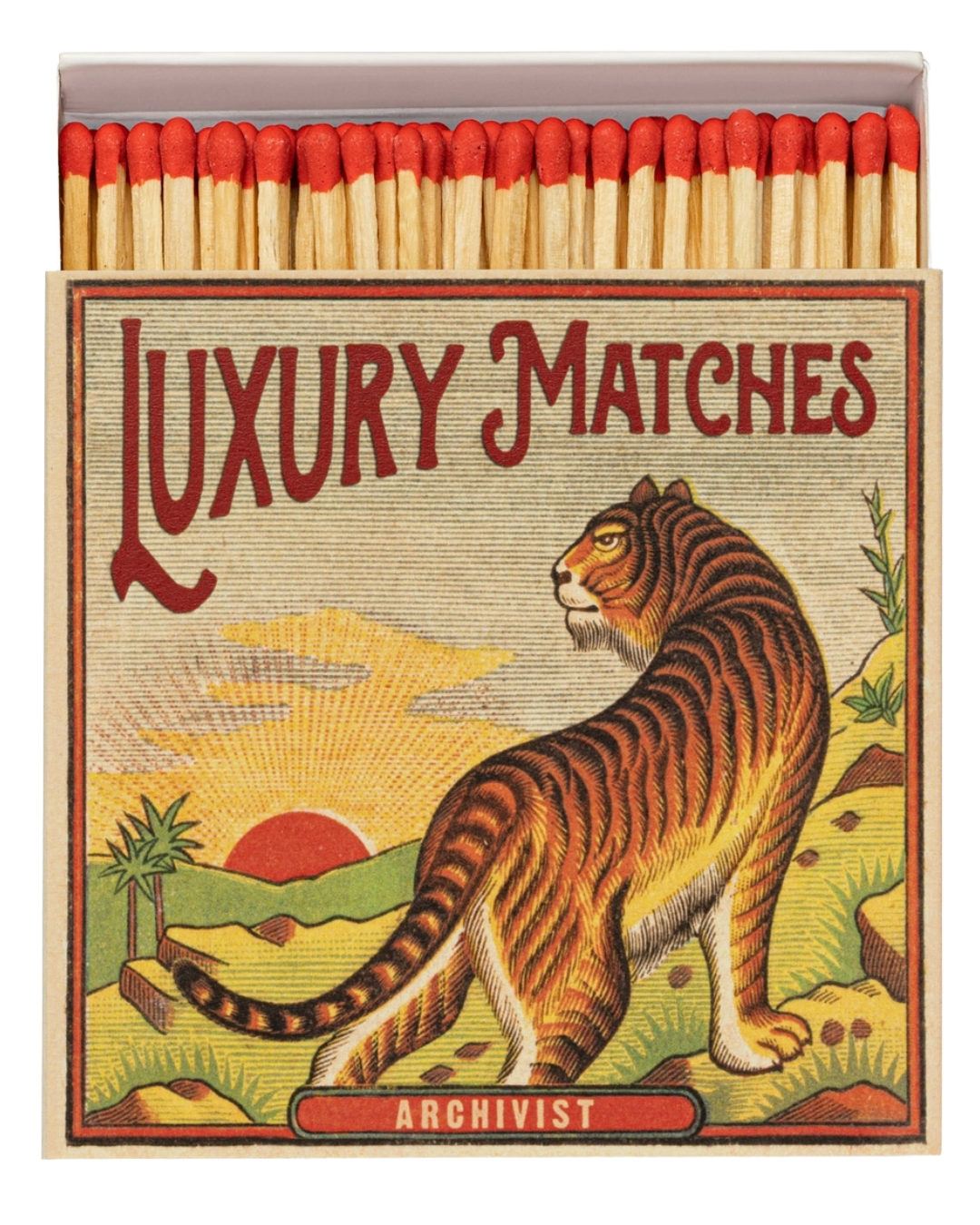 SUNRISE TIGER SQUARE MATCHBOXES