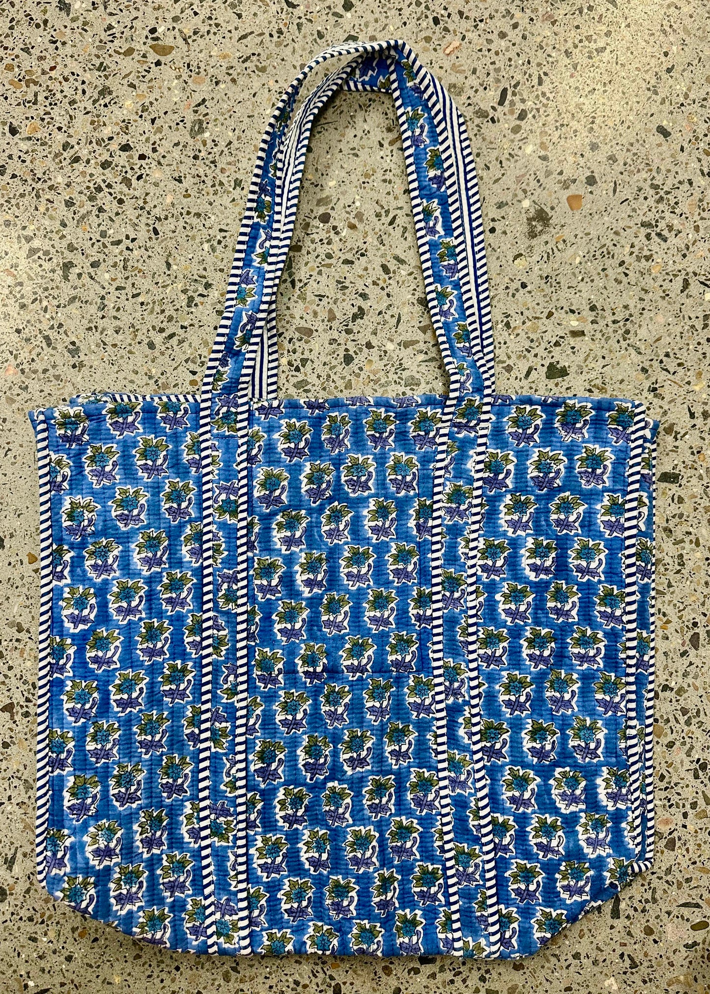 KC INDIAN BLOCK PRINTED KANTHA BAG