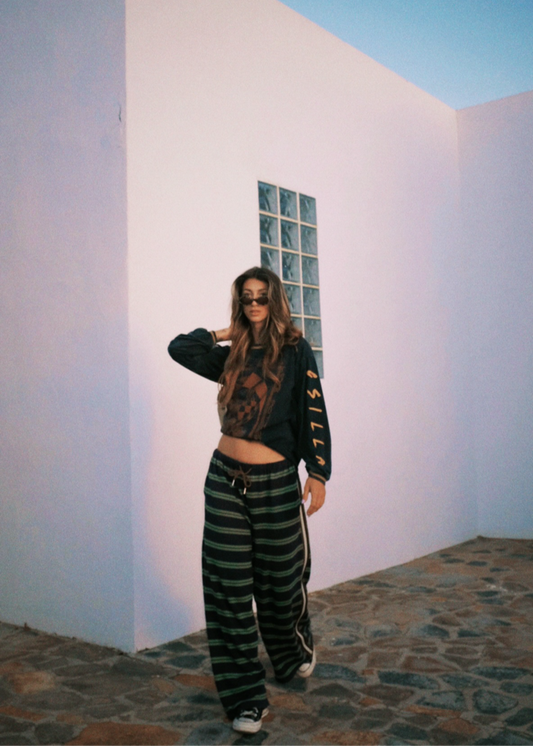 HADES STRIPE WIDE LEG PANT