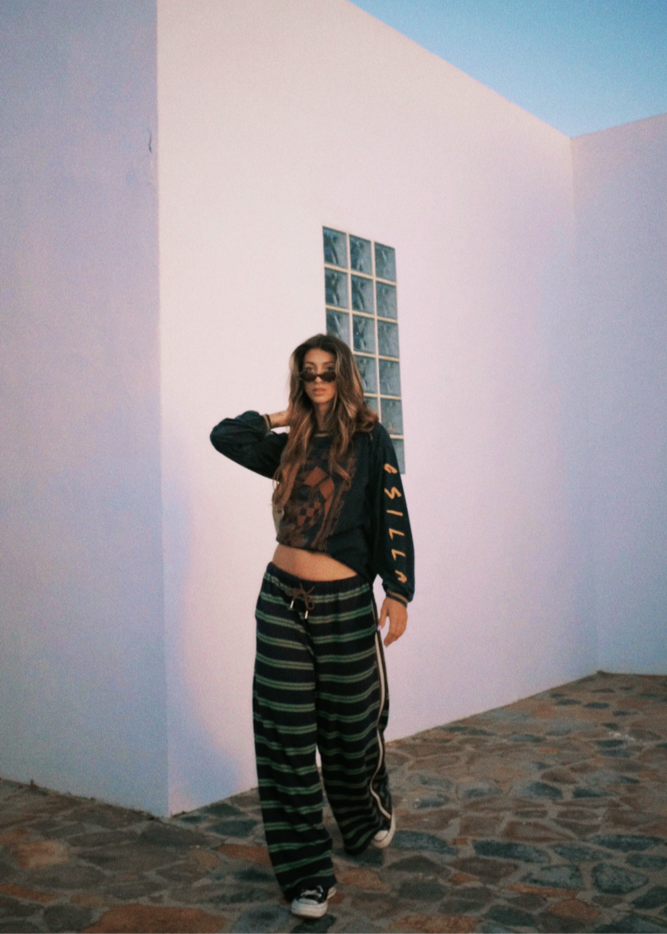 HADES STRIPE WIDE LEG PANT