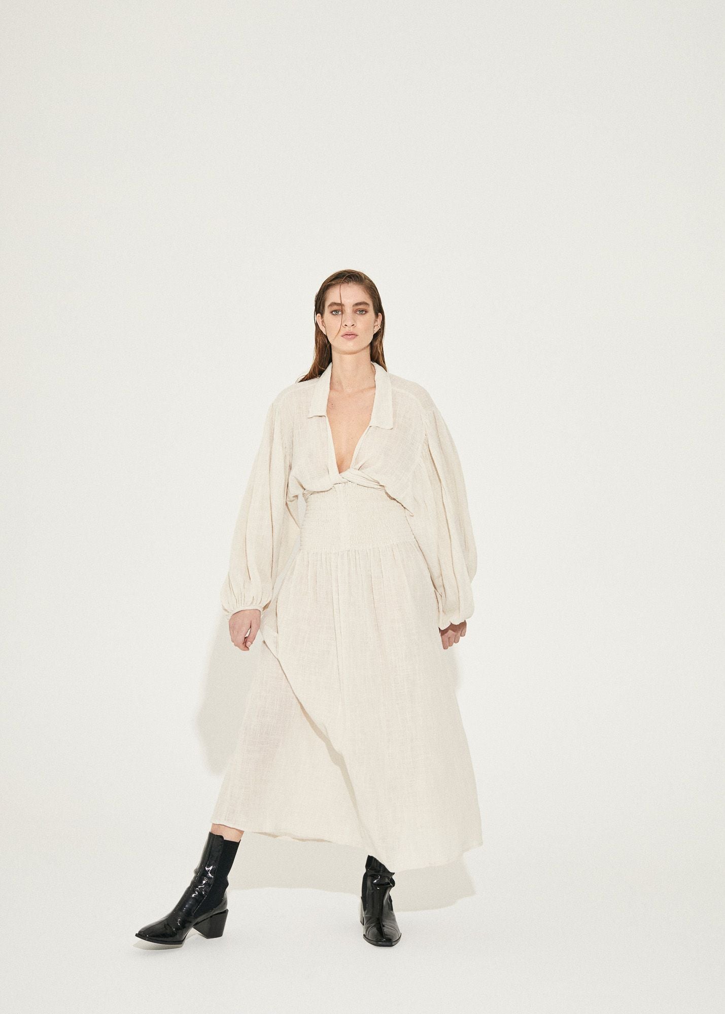 SUPINE SHIRRED SKIRT