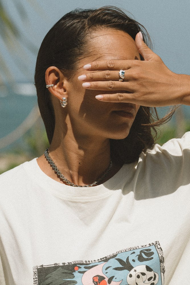 DIVER SILVER EAR CUFF