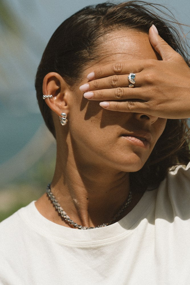 DIVER SILVER EAR CUFF