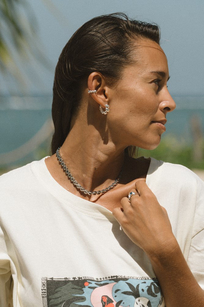 DIVER SILVER EAR CUFF