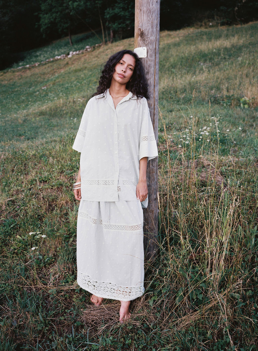 Waves Spot Skirt Set