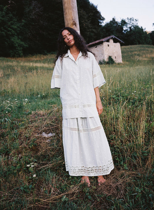 Waves Spot Bardot Maxi Skirt