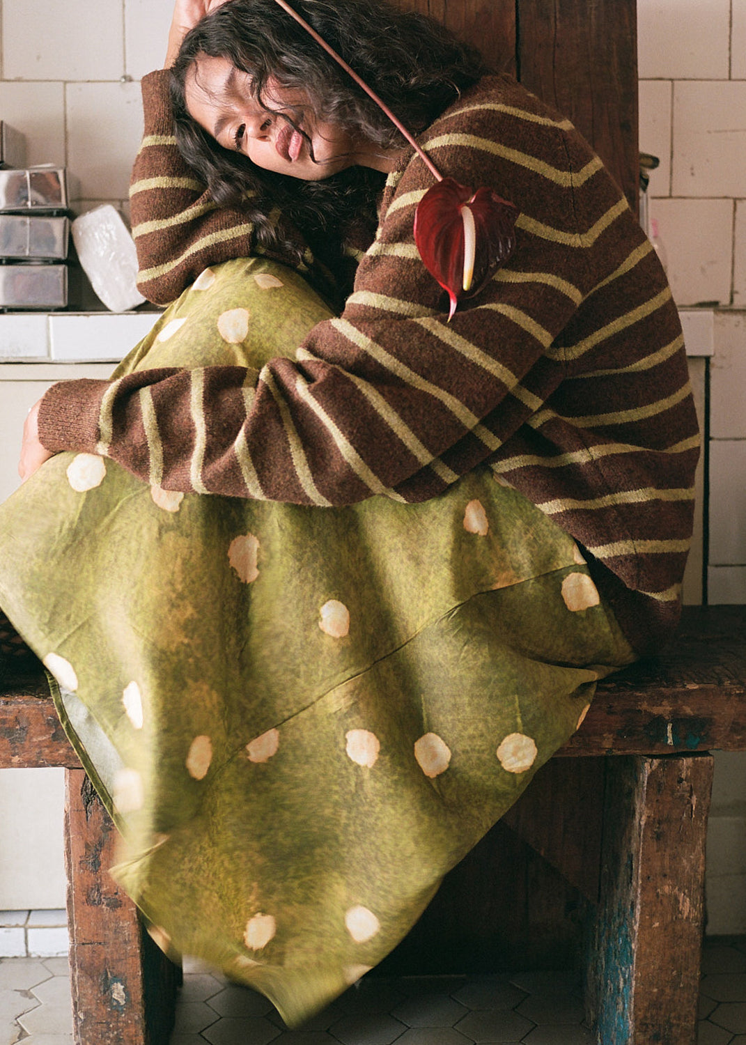 UMORE STRIPE KNIT JUMPER