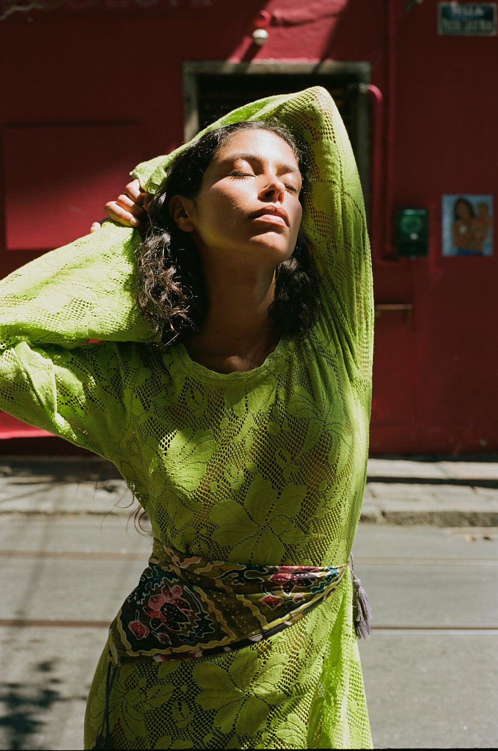 NOVA LACE CHERRY MAXI DRESS