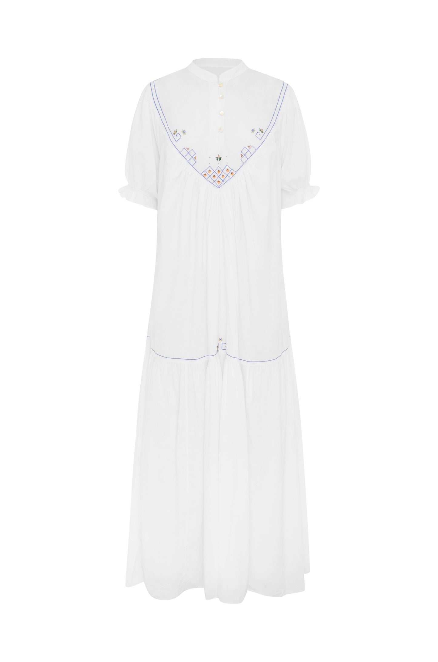BOWIE EMBROIDERED MAXI DRESS