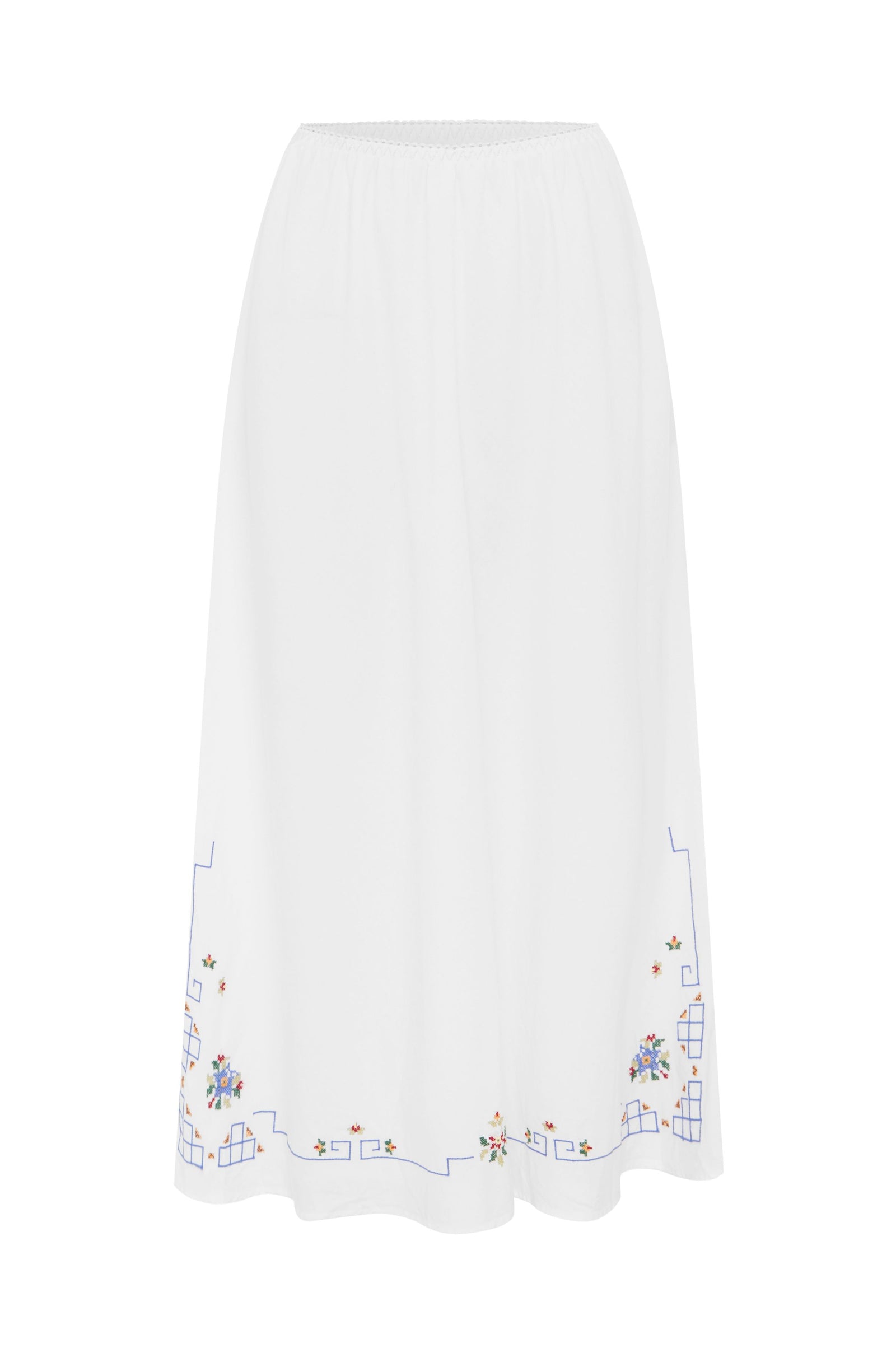 BOWIE EMBROIDERED BIAS SKIRT