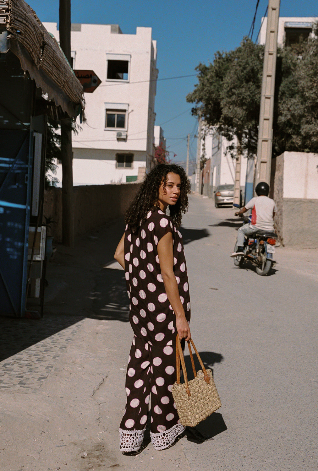 BOWIE SPOT SHIFT MINI DRESS