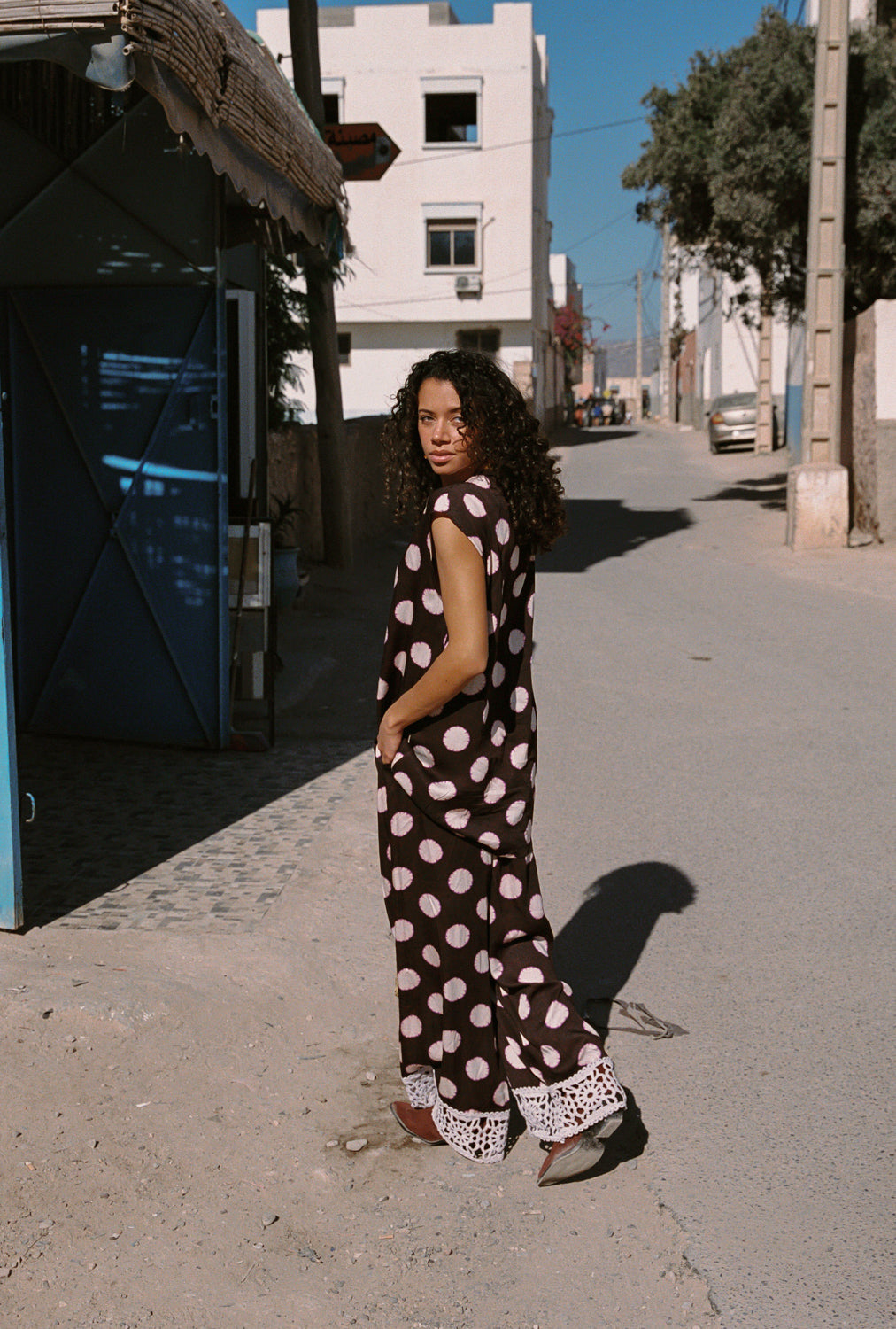 BOWIE SPOT SHIFT MINI DRESS