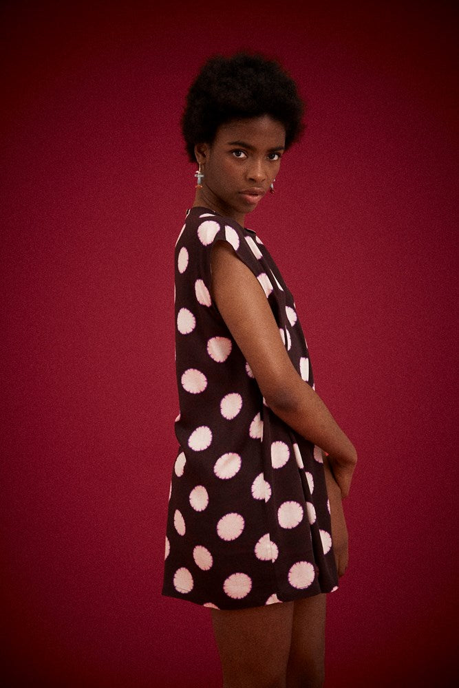 BOWIE SPOT SHIFT MINI DRESS