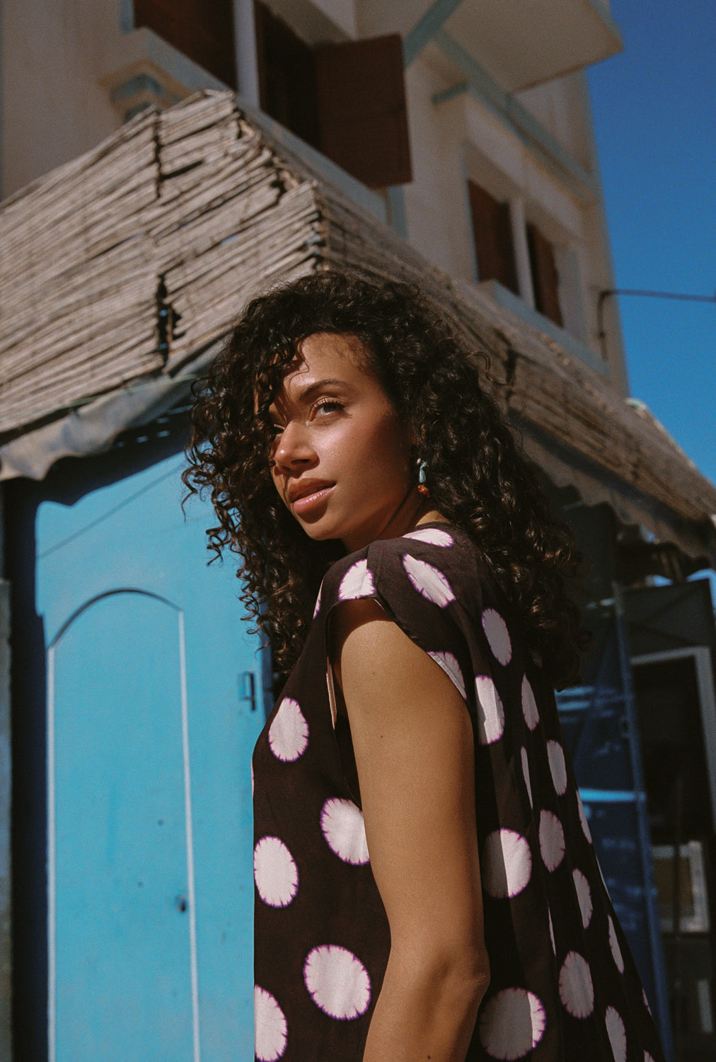 BOWIE SPOT SHIFT MINI DRESS