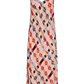Pink floral patterned slip dress on a white background