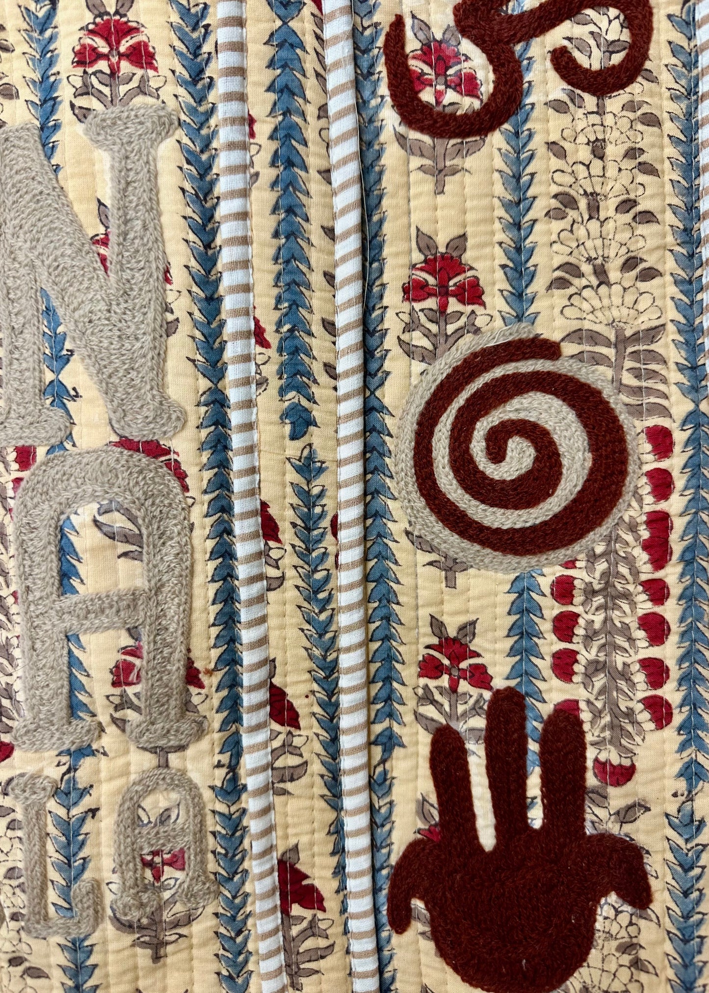 KC INDIAN BLOCK PRINTED KANTHA BAG