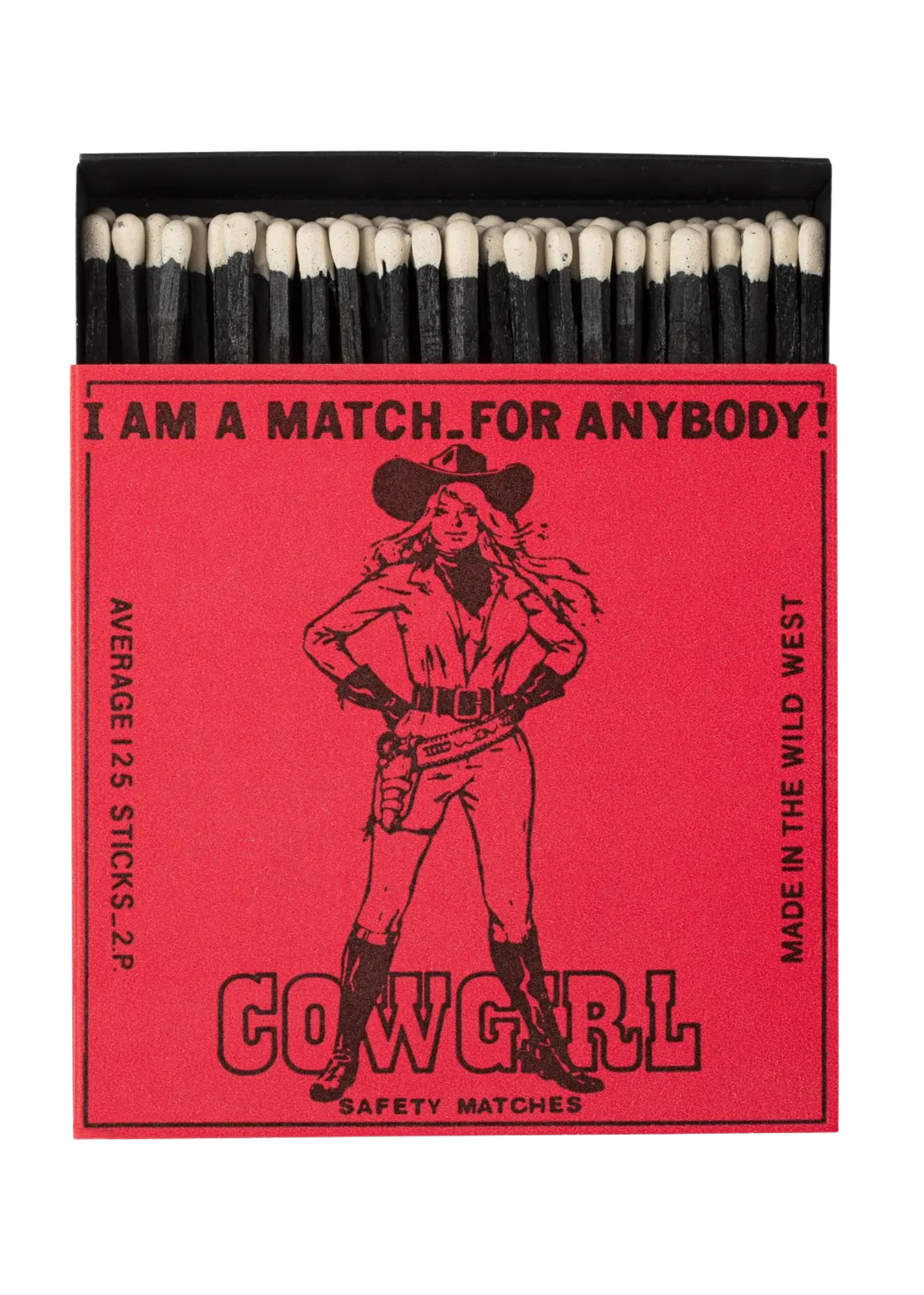 Cowgirl Square Matchboxes