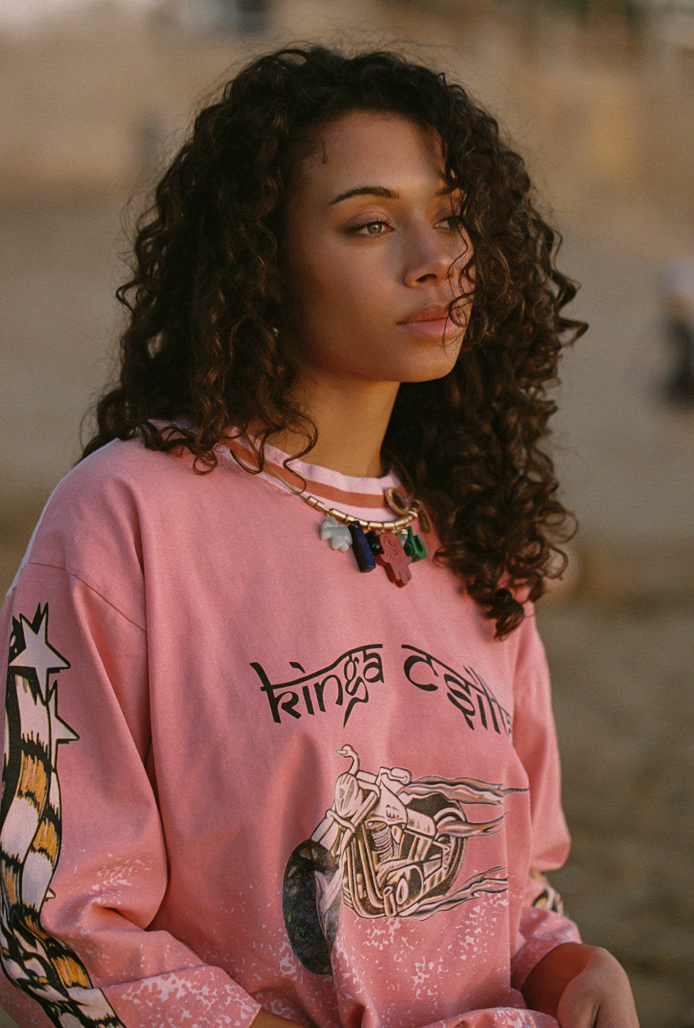 FADED CORAL DESERT RACER TEE