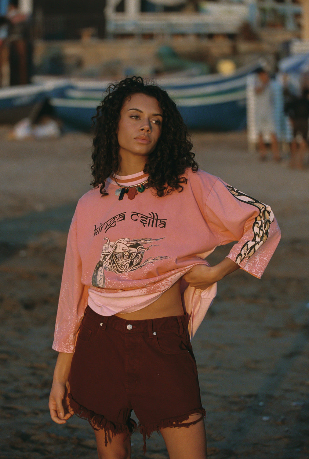 FADED CORAL DESERT RACER TEE