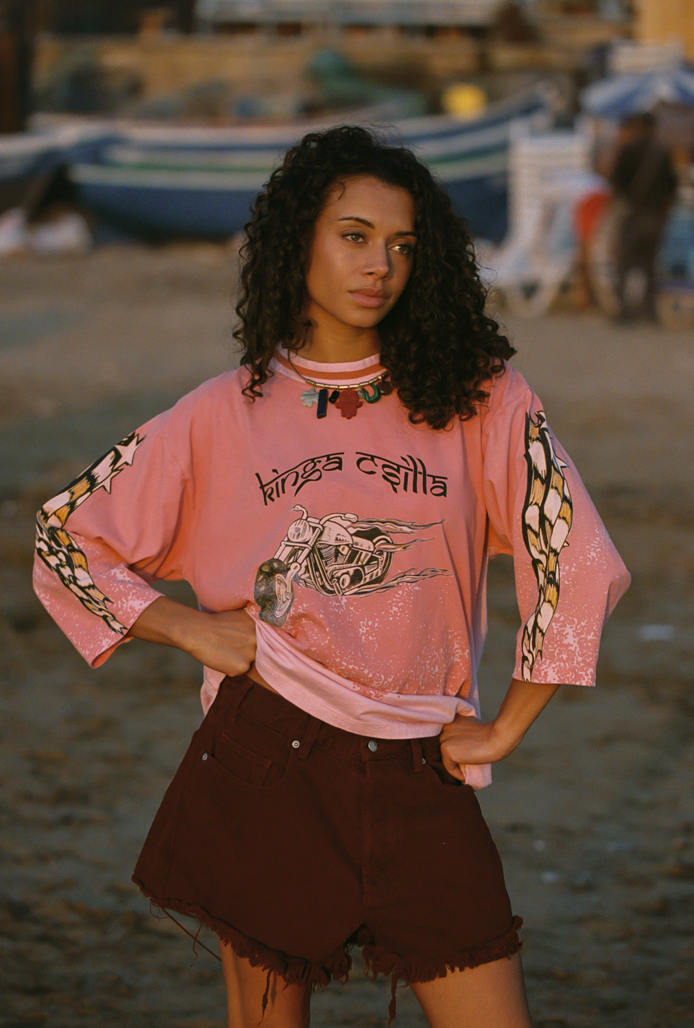 FADED CORAL DESERT RACER TEE