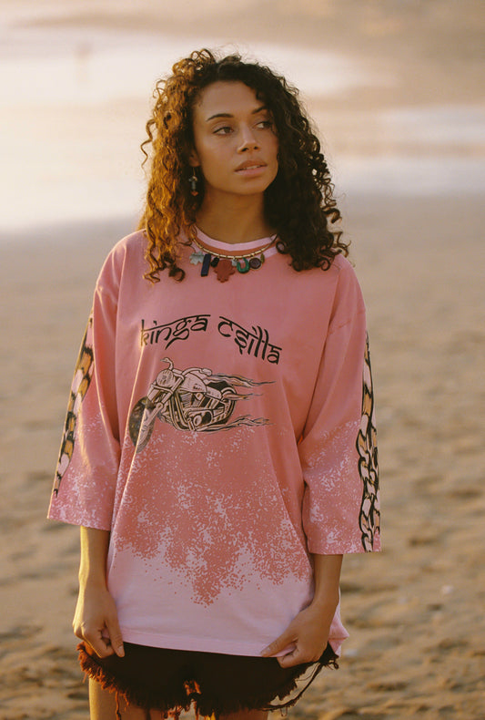 FADED CORAL DESERT RACER TEE