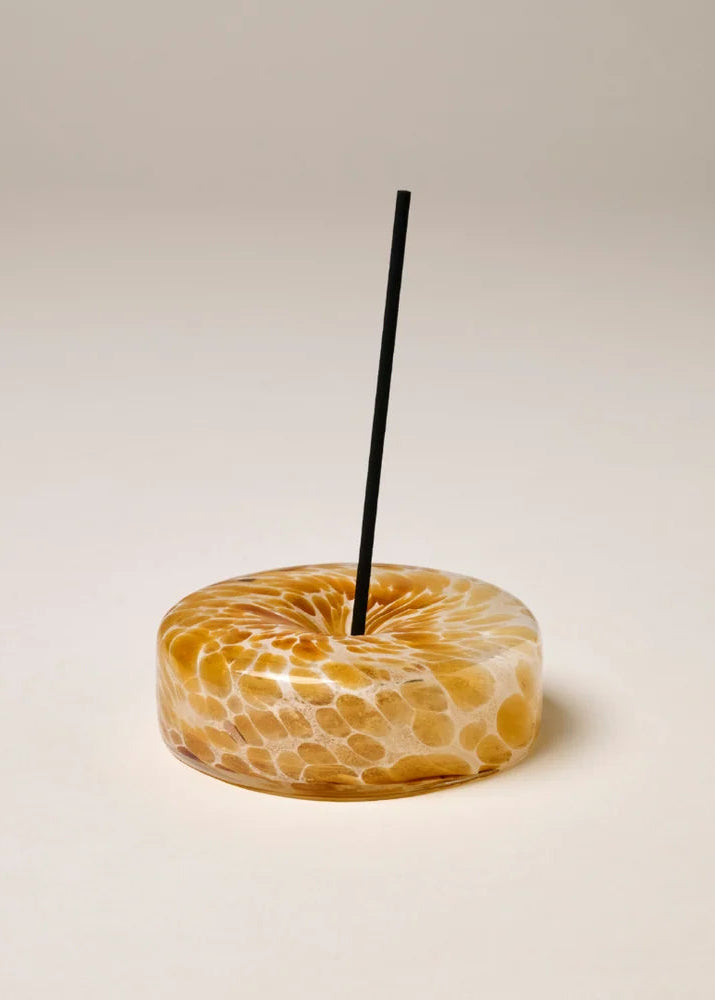 Glass Marble Holder - Brown