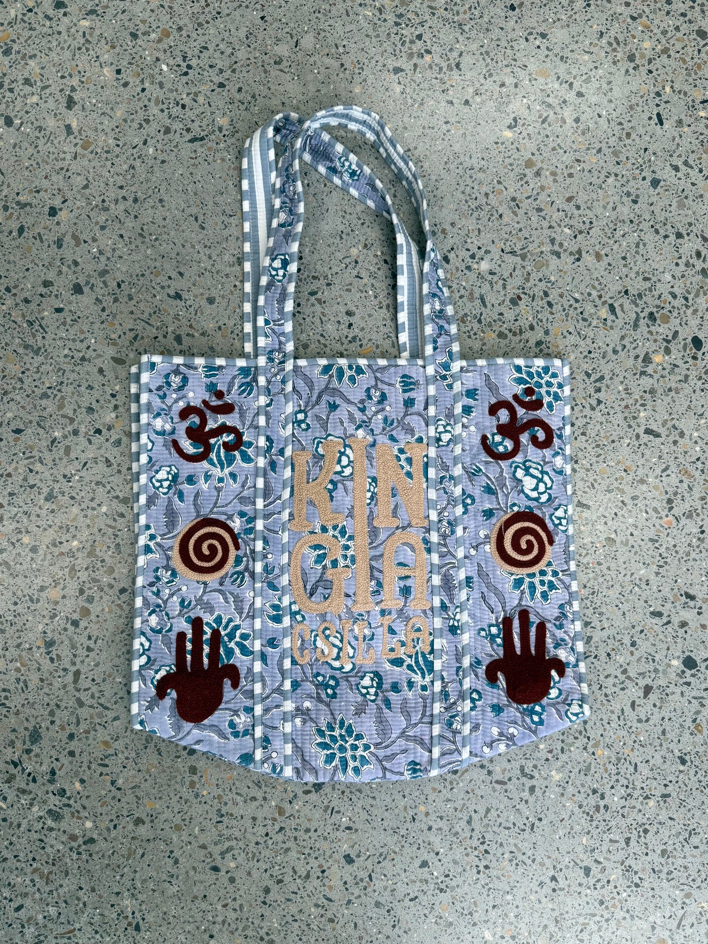 KC INDIAN BLOCK PRINTED KANTHA BAG