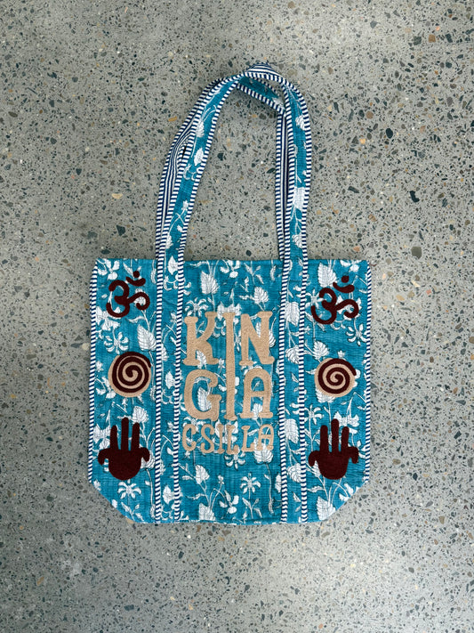 KC INDIAN BLOCK PRINTED KANTHA BAG