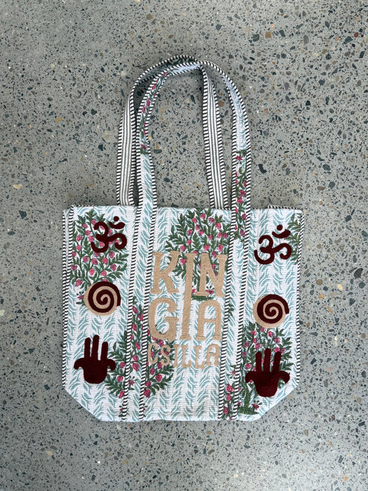 KC INDIAN BLOCK PRINTED KANTHA BAG