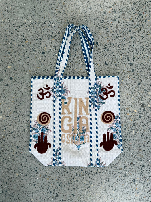 KC INDIAN BLOCK PRINTED KANTHA BAG