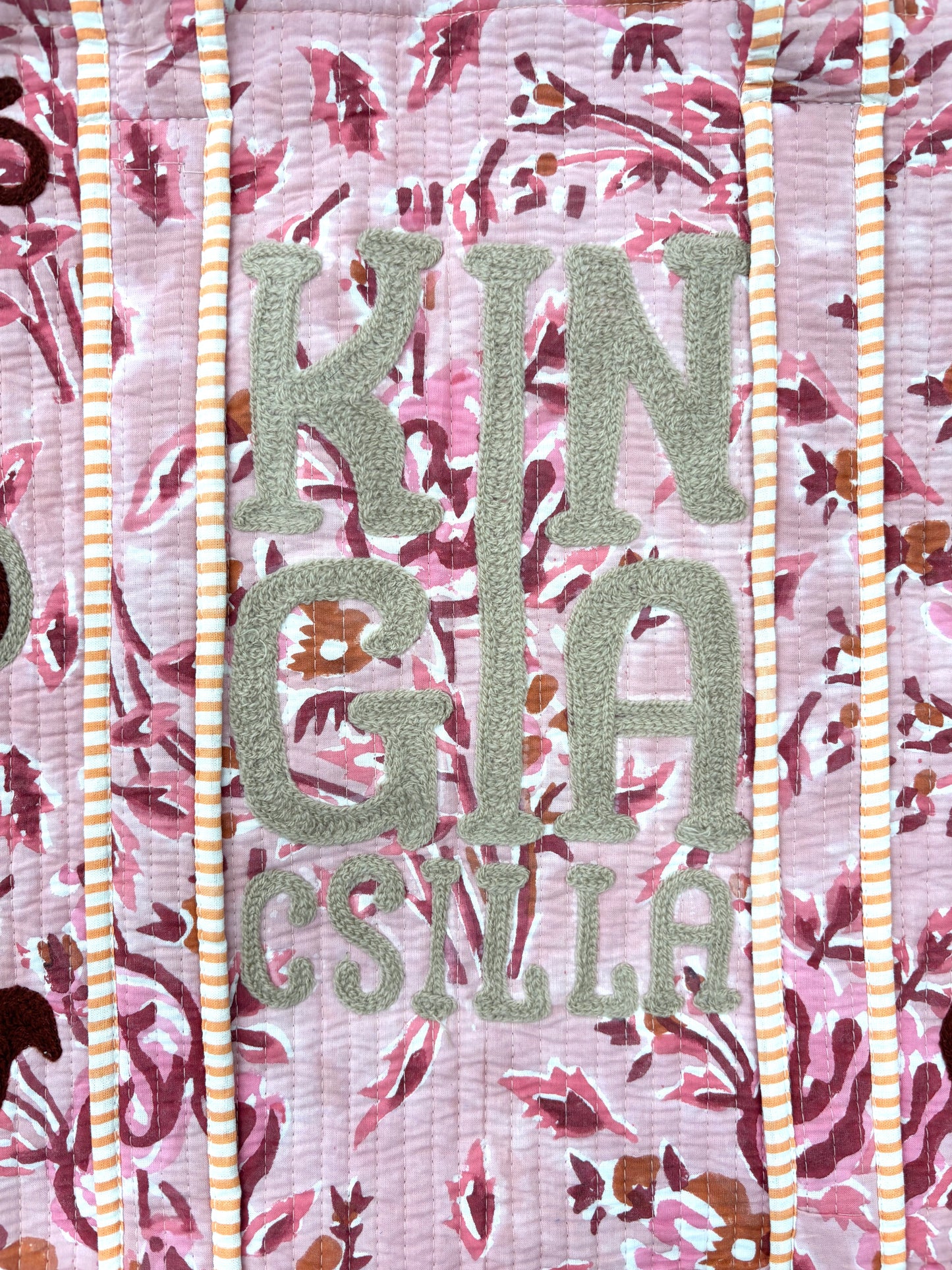 Kc Indian Block Printed Kantha Bag