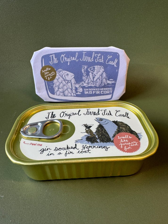 TINNED FISH CANDLE - JUNIPER & FRASER FIR