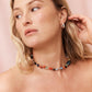 Rainbow Glass Bead Necklace