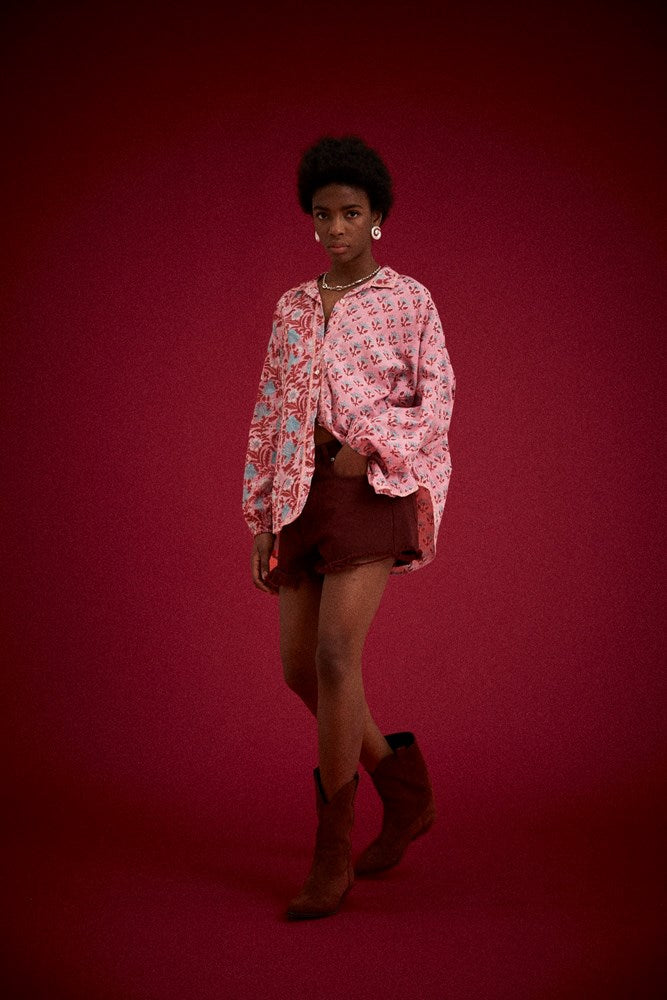 WINE KC ESSENTIAL RECKLESS DENIM SHORT